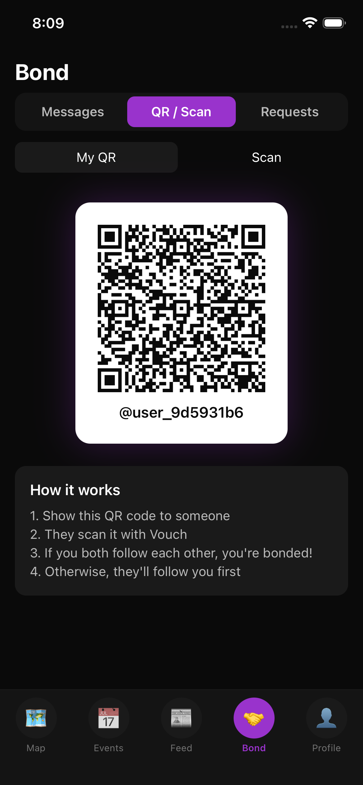 Vouch Bond QR